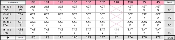 Translated Variance Table